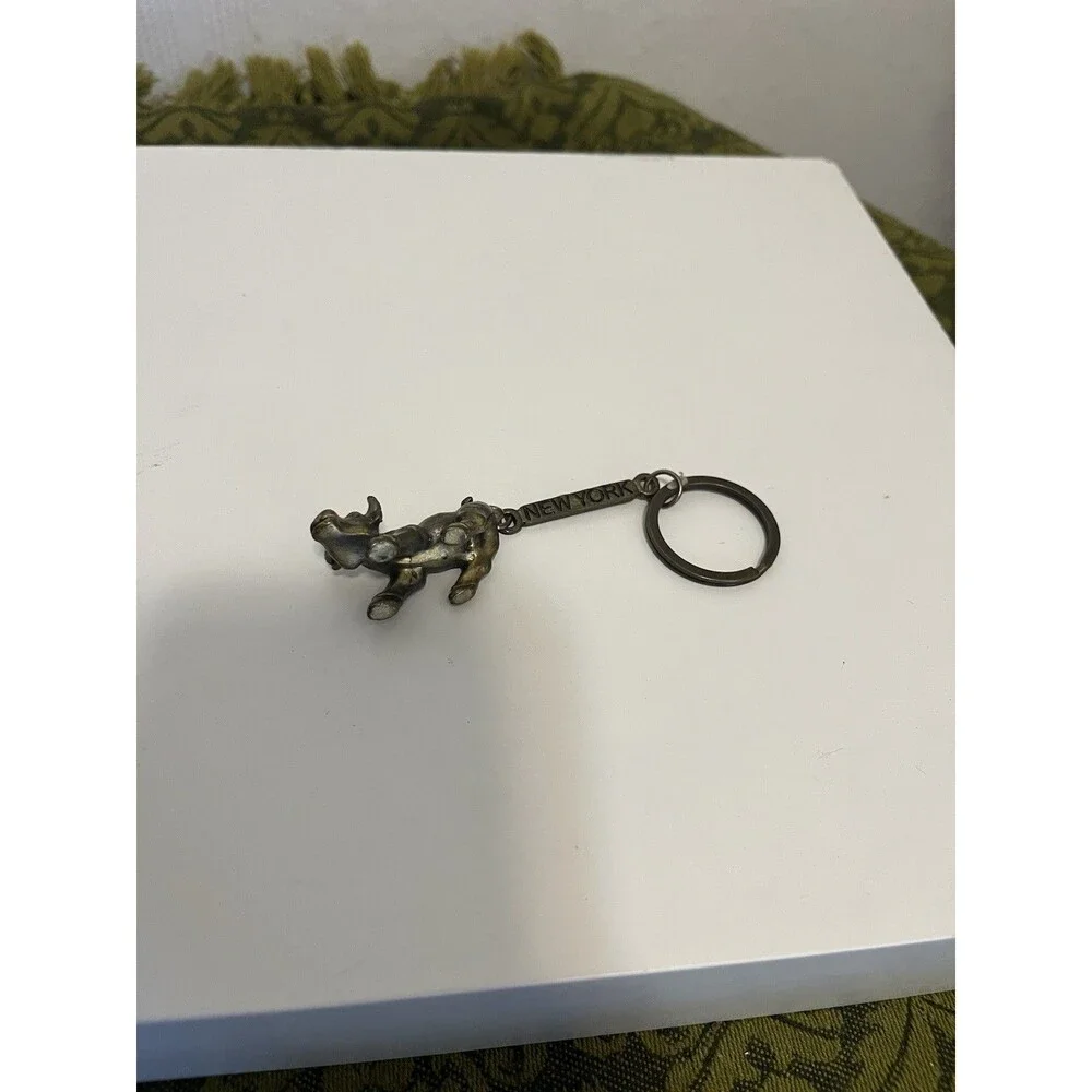 Keychain New York Wall Street Stock Exchange Bull Key Ring Fob Chain